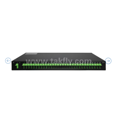 1U 랙 마운트 PLC 광 스플리터 19" 패널, 단일 모드 G657A1, SC/APC, 광 신호 분배