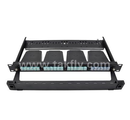 1U 24-포트 MPO/MTP 패치 패널 19" 랙 마운트, 고밀도, 사전 연결된 MPO 모듈 박스 및 LC/MPO 어댑터 패널을 지원합니다. 데이터 센터 섬유 트렁크 케이블링