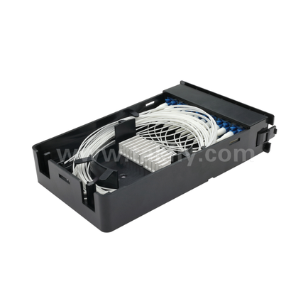 사전 종료된 카세트 모듈 ∙ TK-HRM-04, 12C/24C, 듀얼 모드: LC 피그테일 퓨전 또는 MPO-LC 카세트 관리, 데이터 센터 케이블링을 위한 플러그 앤 플레이