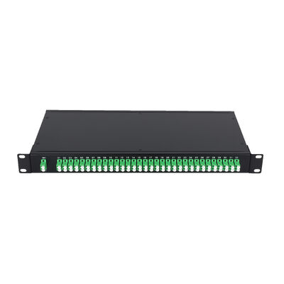 FTTx 데이터 센터용 OEM 1U 19인치 2x64 랙 마운트 LC 광섬유 PLC 분배기