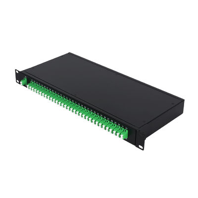 FTTx 데이터 센터용 OEM 1U 19인치 2x64 랙 마운트 LC 광섬유 PLC 분배기