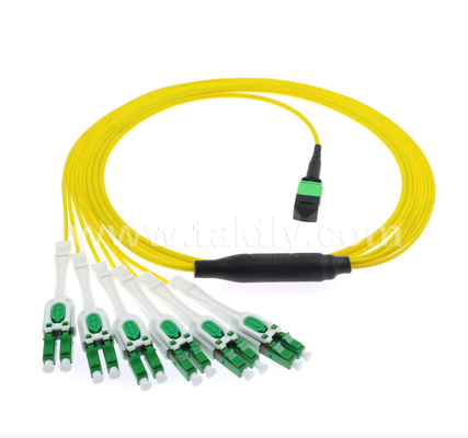 MPO/MTP-LC Uniboot Breakout Patch Cord – Dual LC in One Boot, Polarity Reversible, Space-Saving Design