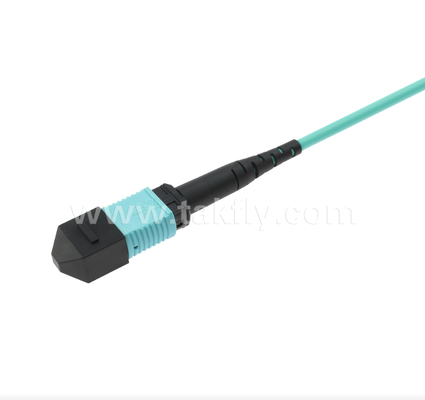 MPO/MTP에서 LC 유니부트 브레이크아웃 패치 코드 40G/100G 데이터 센터용 OM3 멀티모드, 고밀도, 극성 역전성