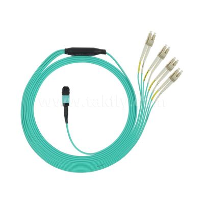 데이터 센터 AI 케이블링 FTTx용 MPO/MTP-LC 브레이크아웃 패치코드 광섬유 케이블