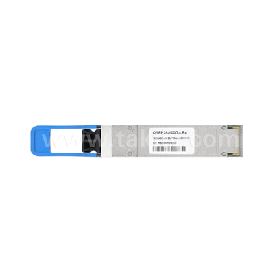TKQS28-100G-LR4 100Gbps QSFP28 광 트랜시버 – 10km, 4 LAN-WDM 채널 (1295.56-1309.14nm), EML 레이저, PIN 수신기, 100GBASE-LR4 호환