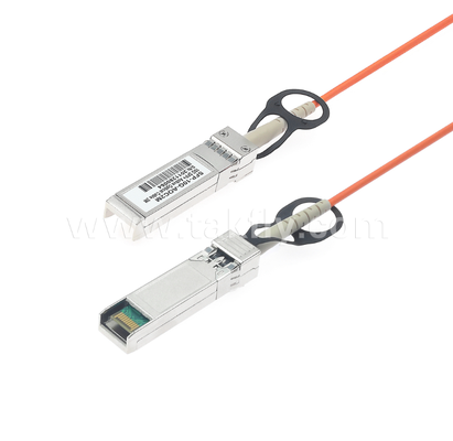 10G SFP+ 액티브 광케이블 (AOC) OM3에서 300m, 850nm VCSEL, 저전력 <0.35W/끝, SFP+에서 SFP+ 단거리 상호 연결