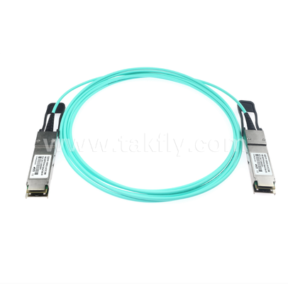 100G QSFP28 액티브 광 케이블 (AOC) – 4×25G, 최대 104Gbps, 3-70m, VCSEL 배열, 저전력 <3.5W, QSFP28-QSFP28