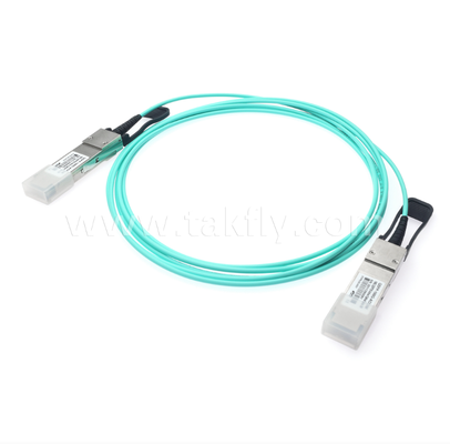 100G QSFP28 액티브 광 케이블 (AOC) – 4×25G, 최대 104Gbps, 3-70m, VCSEL 배열, 저전력 <3.5W, QSFP28-QSFP28