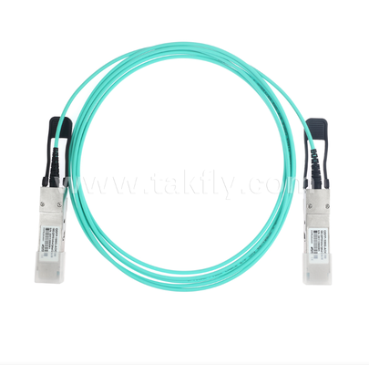 100G QSFP28 액티브 광 케이블 (AOC) – 4×25G, 최대 104Gbps, 3-70m, VCSEL 배열, 저전력 <3.5W, QSFP28-QSFP28