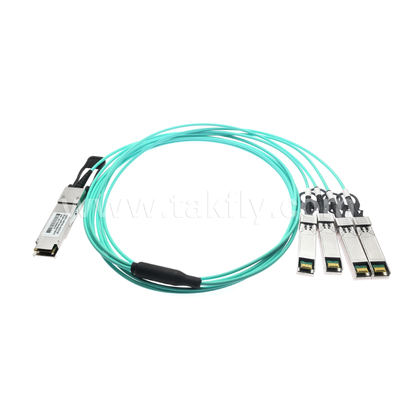 40G QSFP+ to 4x10G SFP+ 액티브 광케이블 – 브레이크아웃, 4채널 풀듀플렉스, VCSEL, 핫플러그 가능