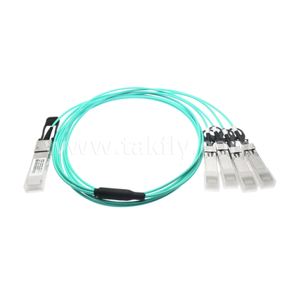 40G QSFP+ to 4x10G SFP+ 액티브 광케이블 – 브레이크아웃, 4채널 풀듀플렉스, VCSEL, 핫플러그 가능