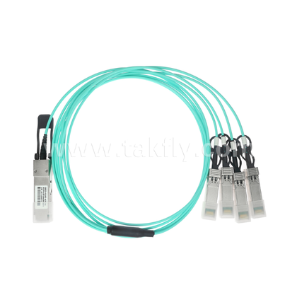 40G QSFP+ to 4x10G SFP+ 액티브 광케이블 – 브레이크아웃, 4채널 풀듀플렉스, VCSEL, 핫플러그 가능