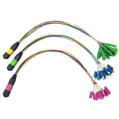 LC SM 엠티피 12 섬유 연결기 옵틱 케이블에 대한 작은 0.9 밀리미터 케이블 MPO MTP