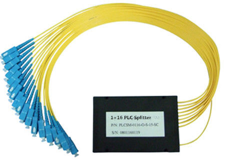 광섬유 1x16 ABS 박스 PLC 분배기 SC / UPC SM G657A1 1 미터 LSZH 2.0 밀리미터
