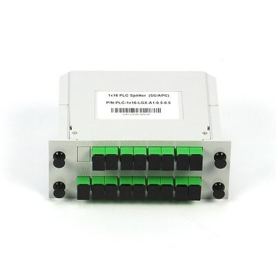 네트워크에서 1*16 SC / APC SM G657A1 LGX 카세트형 광섬유 PLC 분배기