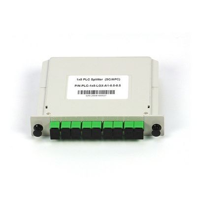 프트스의 1x8 SC / APC 단일모드 G657A1 LGX 카세트 광섬유 PLC 분배기