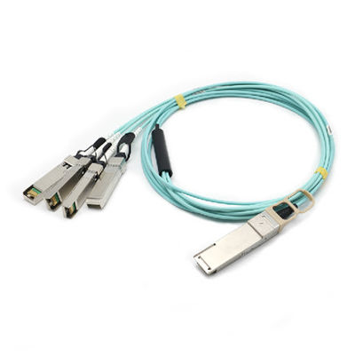 데이타 센터를 위한 40G QSFP AOC 40G-2X10SFP+ 1M 2M 3M 5M OM2 OM3 팬아웃 활동적 광케이블