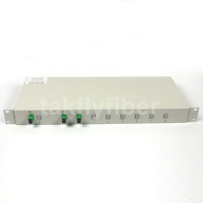 FTTX CATV를 위한 GPON 2x32 선반 장착 PLC 분배기 단일모드 G657A SCAPC