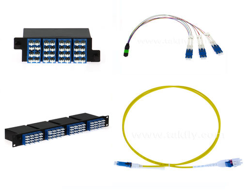 네트워크를 위한 LSZH 3.0mm MPO CS 광섬유 접속 코드 512 핵심