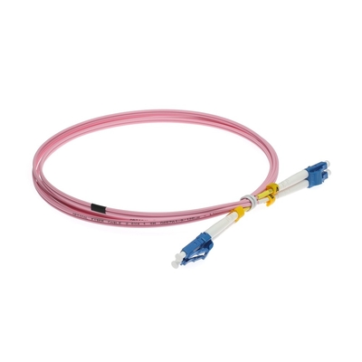 LC-LC G657A1 단일모드 광섬유 연결선 핑크색 9/125 um