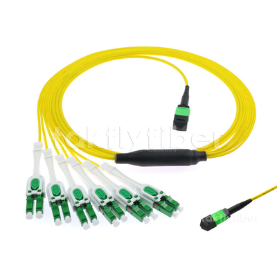 FTTX를 위한 광섬유 MPO MTP LC 유니부트 패치 코드 단일모드 12 섬유 케이블