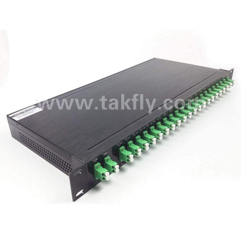 100GHZ AWG 40CH DWDM MUX DEMUX 섬유 높이 -100-0μm 및 0.9mm 케이블 지름