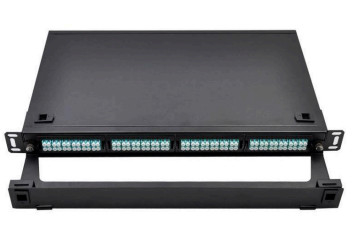 96F 카세트 어댑터 패널 1U 레이크 마운트 MPO 패치 패널 데이터 센터 높이 1U