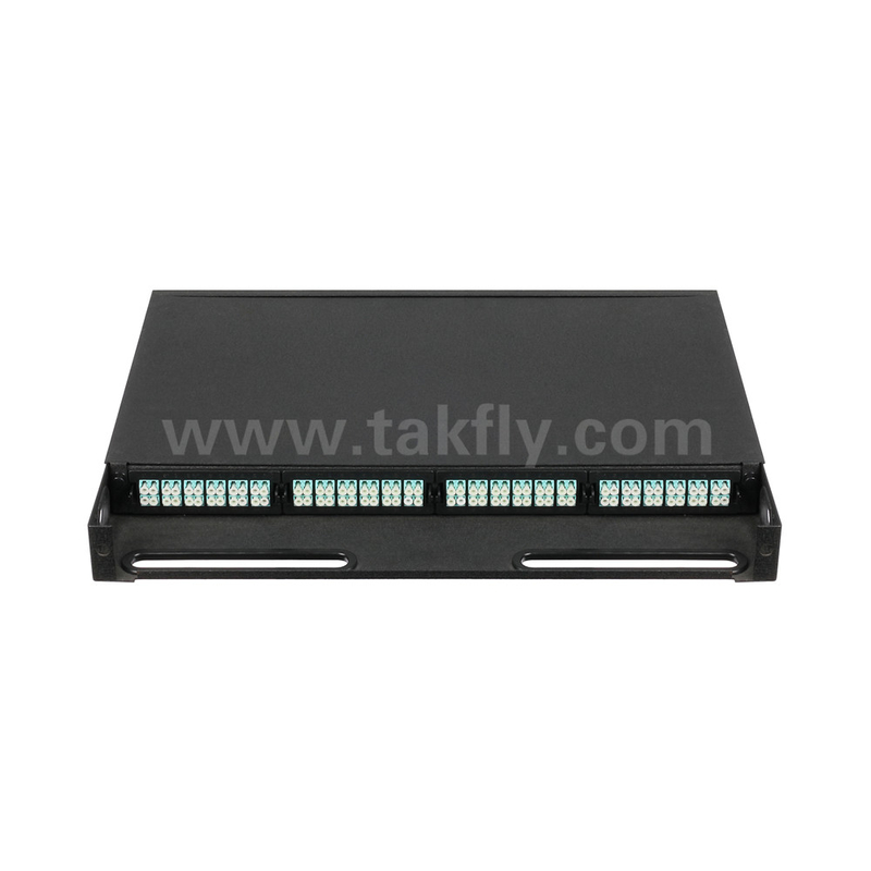 블랙 광섬유 MPO 카세트 데이터 센터 FTTX를 위한 MTP 패치 패널 관리