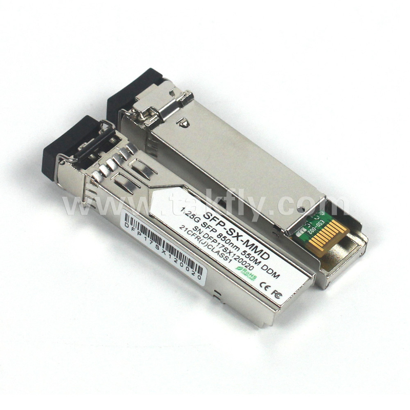 1.25G SFP 850NM 550M MMF DDM LC CISCO JUNIPER HUAWEI 호환형 SFP 광전도 모듈