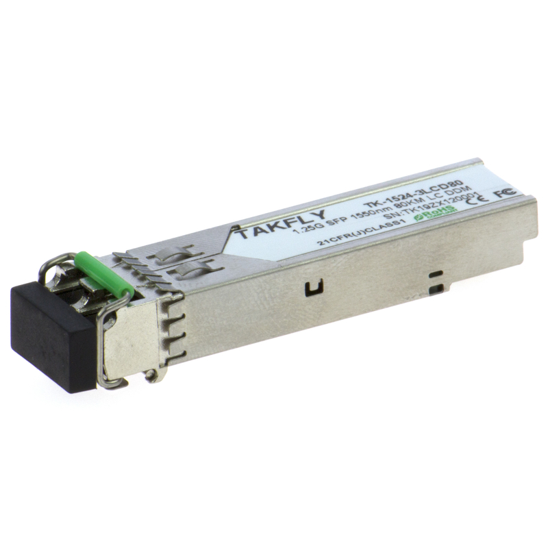 1.25G SFP 1550nm 80KM SMF DDM LC CISCO JUNIPER HUAWEI 호환된 광적 송신기 모듈 수신기 민감도 -26dBm