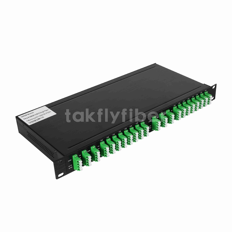 16CH DWDM MUX DEMUX 모니터 및 확장 포트 1625nm OTDR 및 EDFA