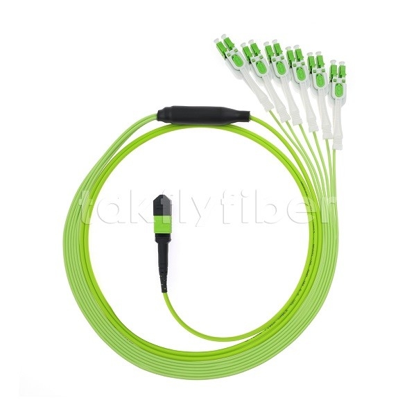 MPO / MTP 남성 또는 여성 OM5 광섬유 패치 코드 12F LC APC DX 유니부트