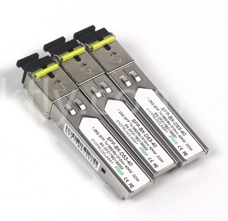 1.25G SFP BIDI 트랜시버 Tx1310/Rx1550nm 40KM SMF DDM LC SFP 광전도 모듈