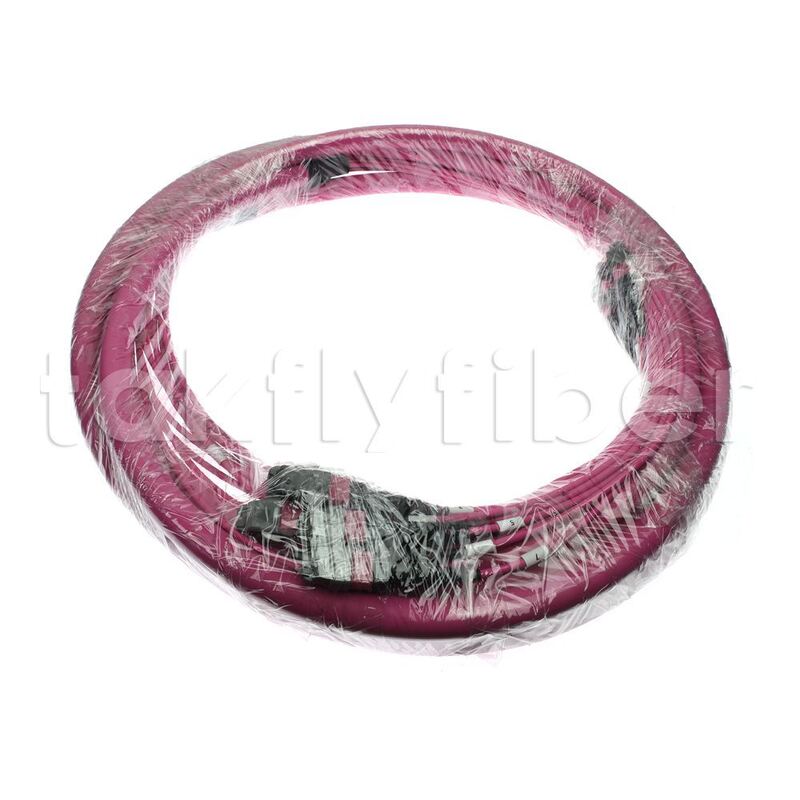 고밀도 데이터 센터용 144 코어 OM4 저손실 MPO 광섬유 케이블 (MTP 커넥터 포함)