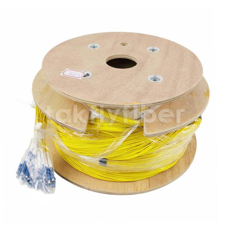 고밀도 연결을 위한 48 코어 G657A OS2 사전 종단 브레이크아웃 광 패치 케이블