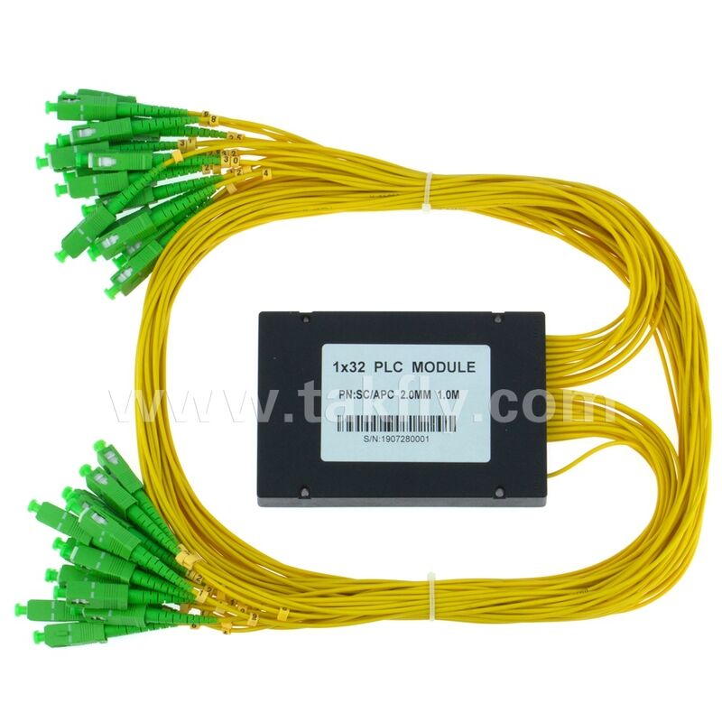 광섬유 PLC 스플리터 ABS 박스 1xN SC APC/UPC Fttx 통신 데이터 센터