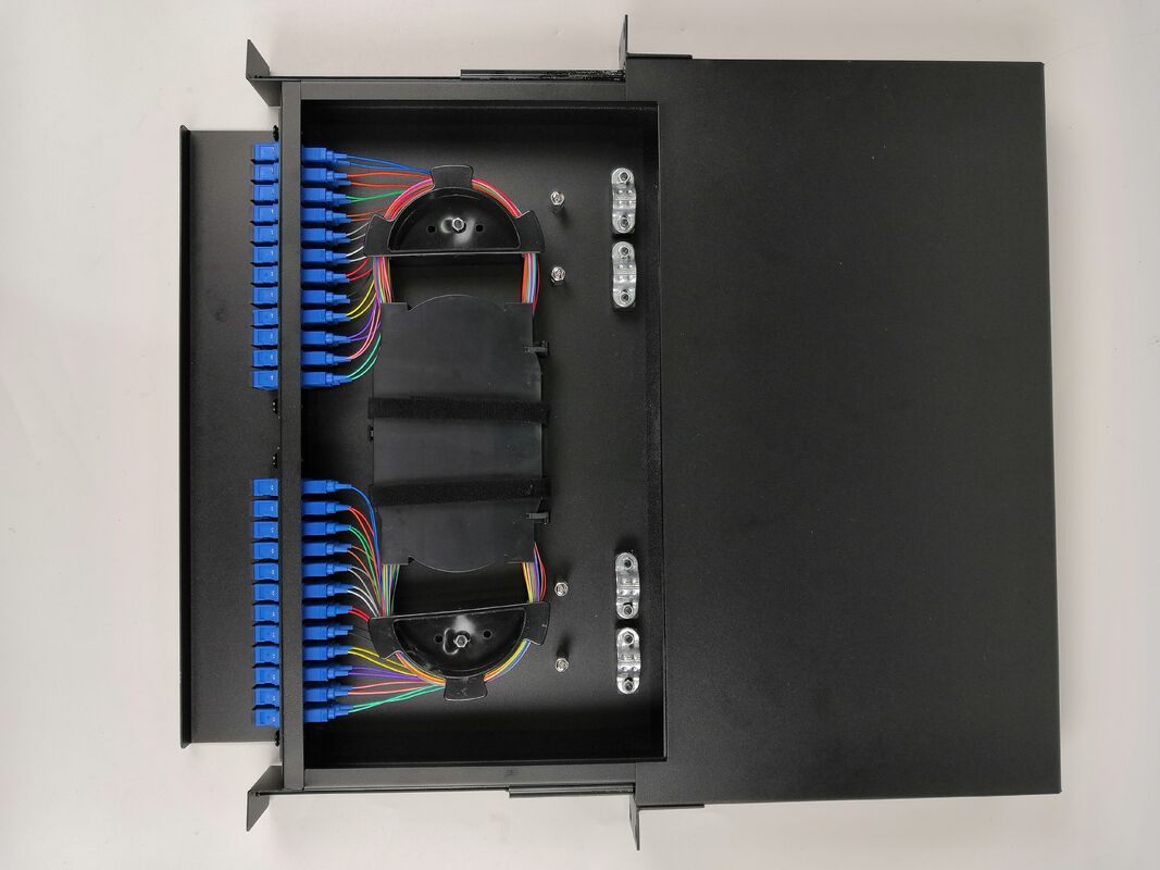 1U 48Core Slidable Rack-Mount Fiber Optic Distribution Frame with 19-Inch Rack and Easy Cable Management