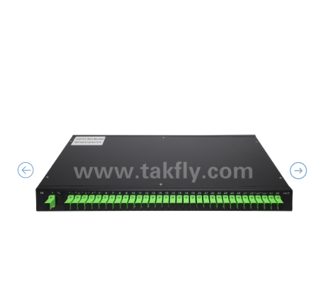 1U 랙 마운트 PLC 광 스플리터 19" 패널, 단일 모드 G657A1, SC/APC, 광 신호 분배