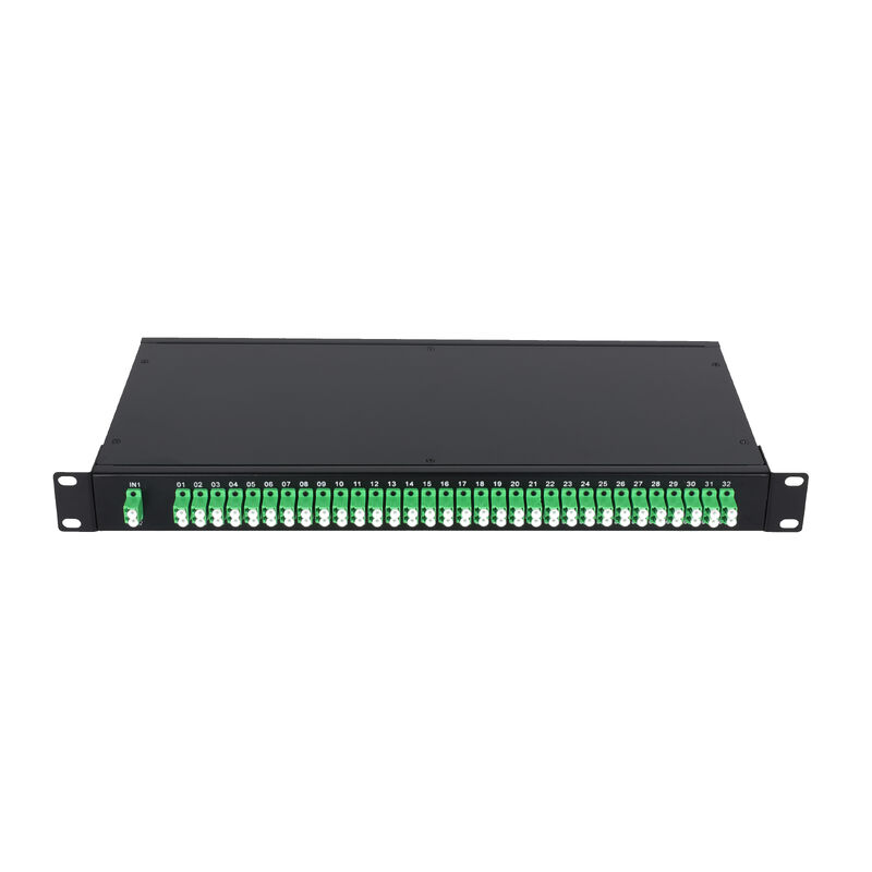 FTTx 데이터 센터용 OEM 1U 19인치 2x64 랙 마운트 LC 광섬유 PLC 분배기