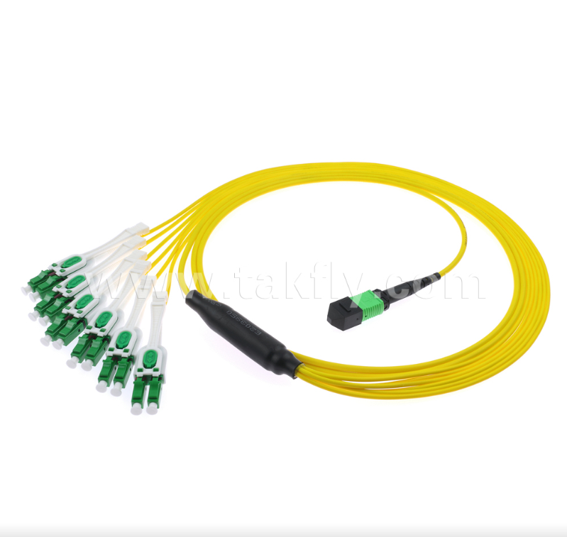MPO/MTP-LC Uniboot Breakout Patch Cord – Dual LC in One Boot, Polarity Reversible, Space-Saving Design