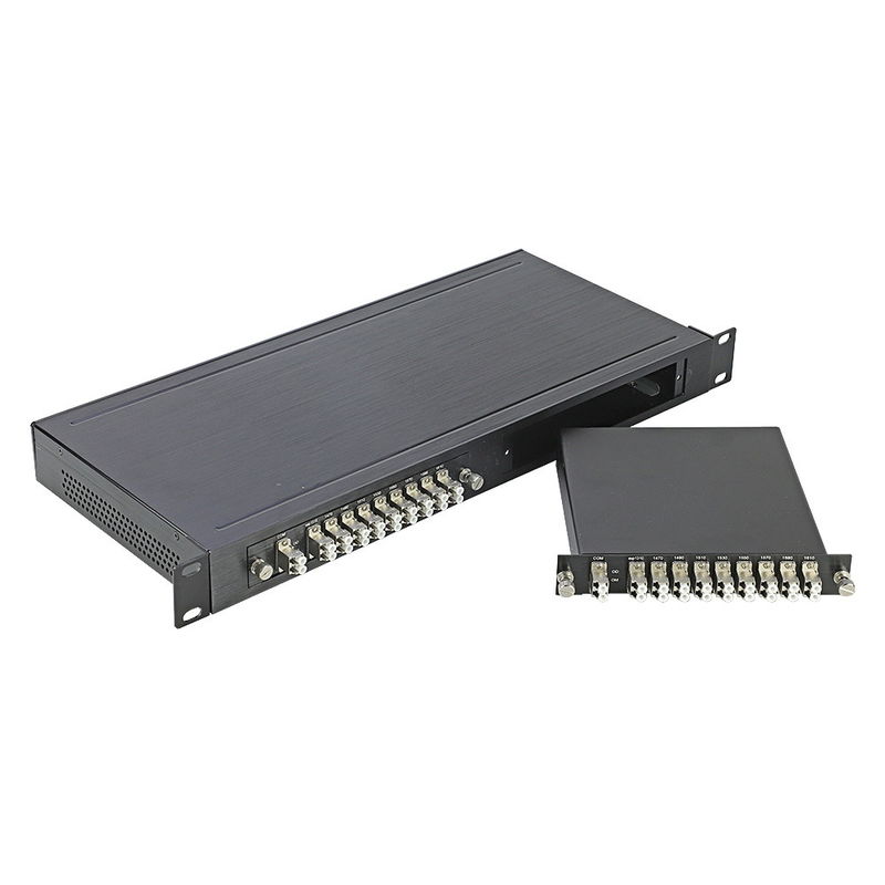 2개 슬롯 LGX 박스와 1U 19 " 렉 섀시 8CH CWDM DWDM 먹스 역다중화기 파장 분할 다중화기